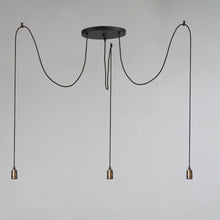 Load image into Gallery viewer, Early Electric Multi Light Pendant Light in Detail.
