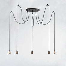 Load image into Gallery viewer, Early Electric Multi Light Pendant Light in Detail.
