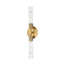 Load image into Gallery viewer, Equilibrium LED Wall Light in Natural Aged Brass.

