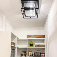 Load image into Gallery viewer, Era Flush Mount Ceiling Light in bathroom.
