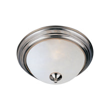 Load image into Gallery viewer, Essentials 584 Flush Mount Ceiling Light in Small/1-Light/Frosted/Satin Nickel.

