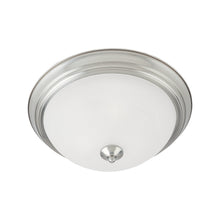 Load image into Gallery viewer, Essentials 584 Flush Mount Ceiling Light in Medium/Marble/Satin Nickel.
