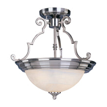 Load image into Gallery viewer, Essentials 584 Semi Flush Mount Ceiling Light in 3-Light/Satin Nickel/Marble.
