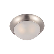 Load image into Gallery viewer, Essentials 585 Flush Mount Ceiling Light in 1-Light/Satin Nickel/Frosted.
