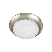 Load image into Gallery viewer, Essentials 585 Flush Mount Ceiling Light in 1-Light/Satin Nickel/Marble.
