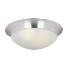 Load image into Gallery viewer, Essentials 585 Flush Mount Ceiling Light in 3-Light/Satin Nickel/Frosted.
