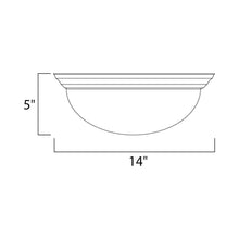 Load image into Gallery viewer, Essentials 585 Flush Mount Ceiling Light - line drawing.
