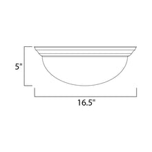 Load image into Gallery viewer, Essentials 585 Flush Mount Ceiling Light - line drawing.
