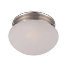 Load image into Gallery viewer, Essentials 588 Flush Mount Ceiling Light in 7.5-Inch/Satin Nickel/Frosted.
