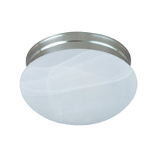 Load image into Gallery viewer, Essentials 588 Flush Mount Ceiling Light in 7.5-Inch/Satin Nickel/Marble.
