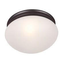 Load image into Gallery viewer, Essentials 588 Flush Mount Ceiling Light in 9-Inch/Oil Rubbed Bronze/Frosted.
