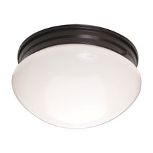 Load image into Gallery viewer, Essentials 588 Flush Mount Ceiling Light in 9-Inch/Oil Rubbed Bronze/White.
