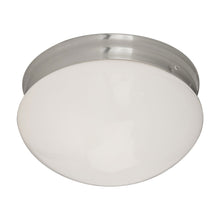 Load image into Gallery viewer, Essentials 588 Flush Mount Ceiling Light in 9-Inch/Satin Nickel/White.

