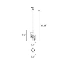 Load image into Gallery viewer, Flambeau Multi Light Pendant Light - line drawing.
