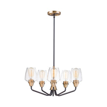 Load image into Gallery viewer, Goblet Chandelier in Bronze/Antique Brass (5-Light).
