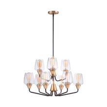 Load image into Gallery viewer, Goblet Multi Tier Chandelier in Bronze/Antique Brass.
