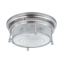 Load image into Gallery viewer, Hi-Bay Flush Mount Ceiling Light in Satin Nickel.
