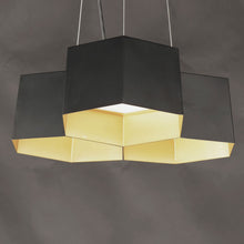 Load image into Gallery viewer, Honeycomb LED Chandelier in Detail.
