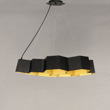 Load image into Gallery viewer, Honeycomb LED Chandelier in Detail.

