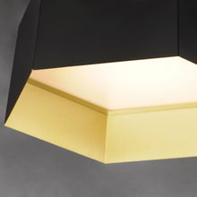 Load image into Gallery viewer, Honeycomb LED Flush Mount Ceiling Light in Detail.
