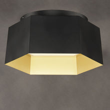 Load image into Gallery viewer, Honeycomb LED Flush Mount Ceiling Light in Detail.
