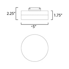 Load image into Gallery viewer, Illuminaire II LED Flush Mount Ceiling Light - line drawing.
