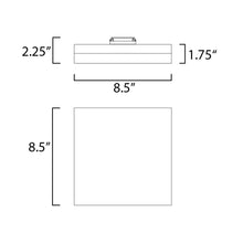 Load image into Gallery viewer, Illuminaire II LED Flush Mount Ceiling Light - line drawing.
