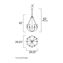 Load image into Gallery viewer, Lodge Chandelier - line drawing.

