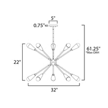Load image into Gallery viewer, Lovell Multi Light Pendant Light - line drawing.
