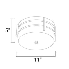 Load image into Gallery viewer, Luna Outdoor LED Ceiling Light - line drawing.

