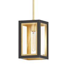 Load image into Gallery viewer, Neoclass Outdoor Pendant Light in Black/Gold (1-Light).
