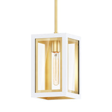 Load image into Gallery viewer, Neoclass Outdoor Pendant Light in White/Gold (1-Light).
