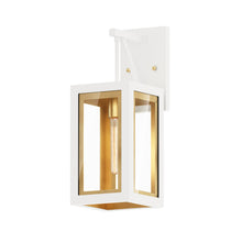 Load image into Gallery viewer, Neoclass Outdoor Wall Light in White/Gold (1-Light).
