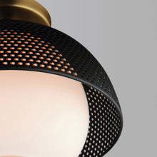 Load image into Gallery viewer, Perf Flush Mount Ceiling Light in Detail.
