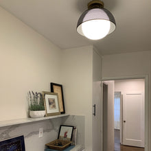 Load image into Gallery viewer, Perf Flush Mount Ceiling Light in bedroom.
