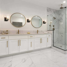 Load image into Gallery viewer, Pinn Wall Light in bathroom.
