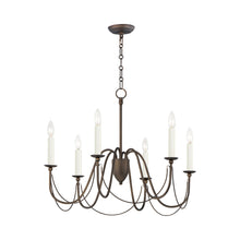 Load image into Gallery viewer, Plumette Chandelier in Chestnut Bronze (6-Light).
