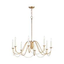 Load image into Gallery viewer, Plumette Chandelier in Gold Leaf (8-Light).
