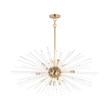 Load image into Gallery viewer, Polaris LED Pendant Light in Satin Brass (16-Light/20-Inch).
