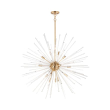 Load image into Gallery viewer, Polaris LED Pendant Light in Satin Brass (16-Light/37.5-Inch).
