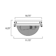 Load image into Gallery viewer, Portside Outdoor Flush Mount Ceiling Light - line drawing.
