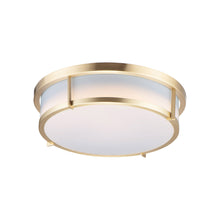 Load image into Gallery viewer, Rogue Flush Mount Ceiling Light in Satin Brass (2-Light).
