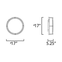 Load image into Gallery viewer, Rogue Flush Mount Ceiling Light - line drawing.
