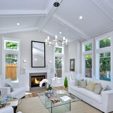 Load image into Gallery viewer, Silo Chandelier in living room.
