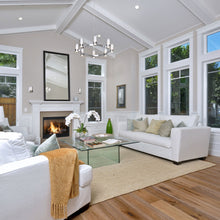 Load image into Gallery viewer, Silo Chandelier in living room.
