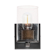Load image into Gallery viewer, Sleek Bath Wall Light in Antique Brass/Black.
