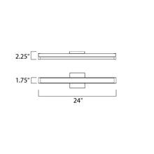 Load image into Gallery viewer, Spec LED Bath Vanity Light - line drawing.
