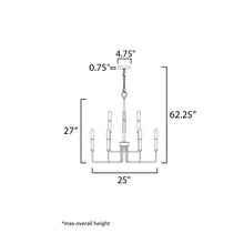 Load image into Gallery viewer, Sullivan Multi Tier Chandelier - line drawing.
