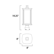 Load image into Gallery viewer, Terrace Outdoor Post Light - line drawing.
