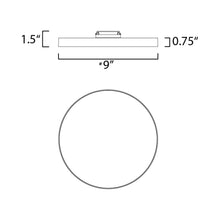 Load image into Gallery viewer, Trim LED Flush Mount Ceiling Light - line drawing.
